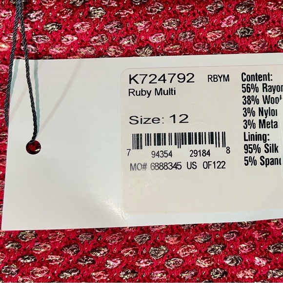 Red Bouclé Jacket - Picture 15 of 16